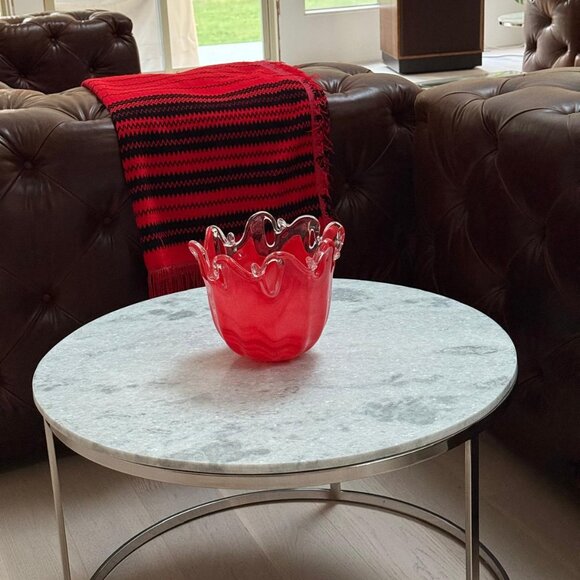 White Cristal Bowl - Murano Style - Picture 2 of 12